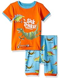 Conjuntos de pijama con aplique de manga corta de algodón orgánico para niños de Hatley