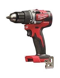 Milwaukee M18 2801-20 - Taladro compacto de iones de litio sin escobillas, 18 V, 1 2", solo herramientas, color negro