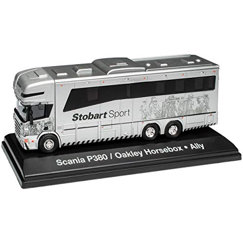 Scania P380 Pferdebox Silber Eddie Stobart LKW mit Sockel 1/76 Atlas Sonderangebot Modell Auto mit individiuellem… – Bild 4