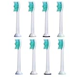 E-Cron® Replacement Toothbrush heads Compatible With Electric Toothbrush Philips Sonicare ProResults,8 pcs (2x4)