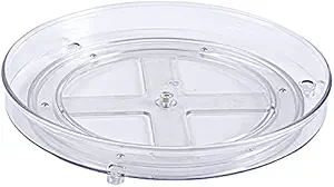 Lazy Susan Rotating Kitchen Turntable Food Storage Spinning Organizer Container for Countertop, Cabinet, Pantry, Fridge, Cupboard, Vanity, Office, Baking Supplies, Spices, Condiments - 10.5