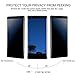 ZD Galaxy Note 9 Privacy Screen Protector Tempered Glass 9H Hardness 3D Curved Edge Easy Install Anti Spy/Scratch Case Friendly Shield Compatible Note 9 Replacement (White, 2pcs)