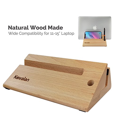 Kavalan design_ vertical laptop stand dock, wood made p…