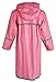 Kid's Rain Jacket: Big Girl's Kids Waterproof Full Length Long Hooded Raincoat Jacket For Children - Pink (Large)