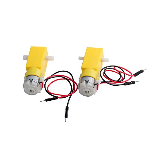 Wishiot TT Motor DC Gearbox Motor 200RPM DC 3-6V for Arduino Smart Car 1:48 Male Connector(Pack of 4pcs)