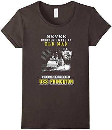 Womens USS Princeton (CG-59) Tshirt Medium Asphalt