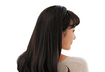 Amazon Com Dayiss 3 4 Half Wig Short Wavy Curly Braided Hair Fall