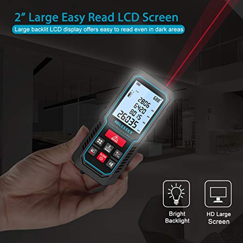 MiLESEEY Laser Measure, 229ft M/in/Ft Digital Distance Meter, Laser Measurement Tool with