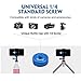 Moman Phone Clamp Stand Mount, with Universal Bottle Cap Adapter, Max 3.3 inch Width-adjustable and Rotatable Cellphone Clamp and 2 Screws for Tripod Mount