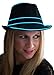 NEON NIGHTLIFE Light Up Fedora, Large, Blue