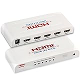 Farsail FS0104D 1X4 HDMI Splitter V1.4 1 In 4 Out Amplified Powered AV Cable Tv Splitter Signal Distributor Support Full 2160P 2Kx4K 3D