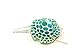 Handmade Mini Sky Blue Stingray Art Glass Blown Sea Animal Figurine - Model Y2016