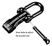 The Friendly Swede Paracord Bracelet for Men — Survival Bracelet with Stainless Steel D Shackle; Polyester Paracord with Adjustable Size & Spare Replacement Pin; Black; Medium; Fits 7-8