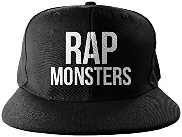 Rap Monsters Swag Hip Hop Print Snapback Hat Cap Black
