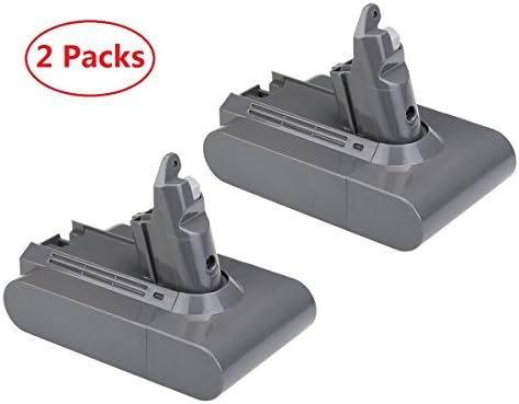 Flylinktech 2 Packs 21.6v 2200mAh Dyson V6 Vacuum Battery Replacement for Dyson DC58 DC59 DC61 DC62 DC72 DC74 Handhold Vacuum Cleaner LI-ION Battery