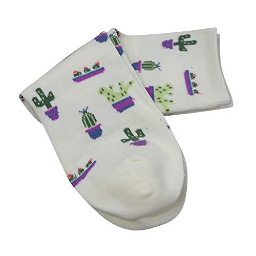 Fashion 1 Pair Adult Women Cute Casual Cactus Print Short Socks