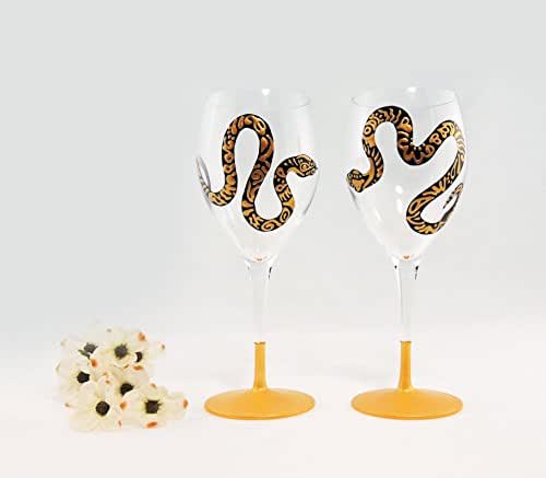 Amazon.com: Hand painted crystal snake wine glasses : Handmade Products