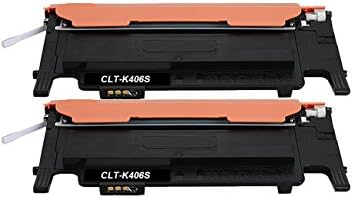 WonderTec Compatible Toner Cartridges Replacement for Samsung CLT-K406S for Samsung CLX-3300, CLX-3305, CLX-3305FN, CLX-3305FW, CLX-3305W, SL-C460FW, Xpress C460FW (Black, 2 Pack, 1500 Pages)