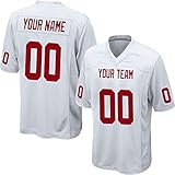 Custom White Mesh Replica Football Game Jersey Embroidered Team Name and Your Numbers