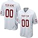 Custom White Mesh Replica Football Game Jersey Embroidered Team Name and Your Numbers