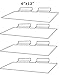 ExecuSystems Clear Slatwall Shelves 6 Inch x 12 Inch Set of 4 Retail Display