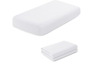 Yvrcen 2 Pack Kids Air Mattress Fitted Sheet Only Compatible with Intex Cozy Kidz, White Toddler Inflatable Mattress Sheets for Travel Camping Airbed & Sleepover Party