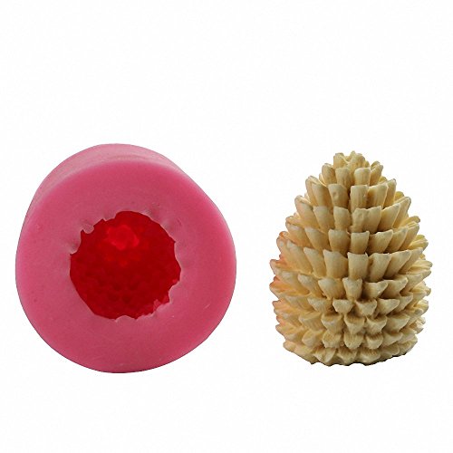 3D Pine Cone Candle Mold - MoldFun Christmas Pinecone Mold for Fondant, Gum Paste, Chocolate, Handmade Soap, Lotion Bar, Wax, Crayon, Clay