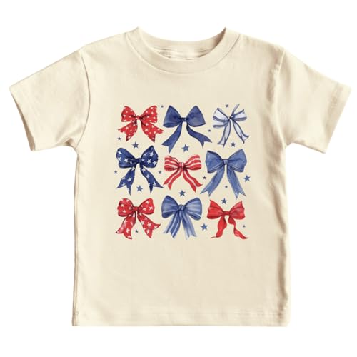 COMIZI 4th of July Shirts Toddler Boys Girls American Flag Bows Tshirt Kids Patriotic Tee Tops at Amazon