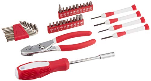 KOLOTOOL 39-Piece Portable Household Repair Hand Tool Set with Case Patriot Edition (Blue)