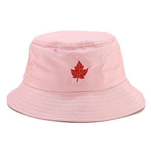 AGAGRG Rosa Blätter Muster Unisex Faltbare Angelmütze atmungsaktiv Sunhat Bob Basin Caps weich 100% Baumwolle Sonne…