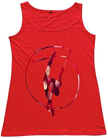 Onlyprint Women's Rhythmic Gymnastics Girl Tank Top Size S US Red