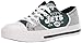 FOCO NFL Womens Ladies Glitter Low Top Canvas Sneaker Shoes