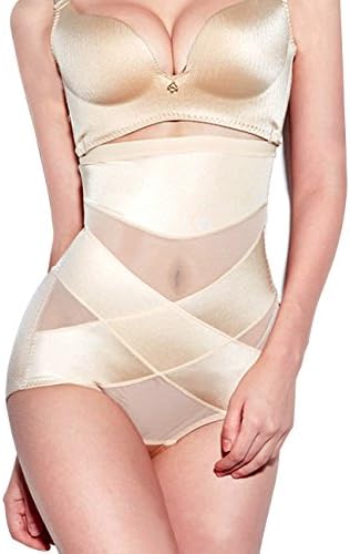 ROCHVIE Women's Tummy Control Shapewear, Hi-Waist Seamless Firm Body Shaper Butt Lifter Bodysuit Shapewear (Beige)