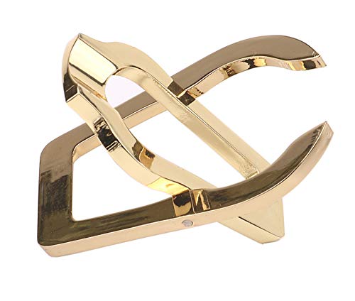 AoLaCo Golden Stainless Steel Portable Pipe Stand Holder,Tobacco Cigar Pipe Stand Rack,Smoking Accessories,1Pc