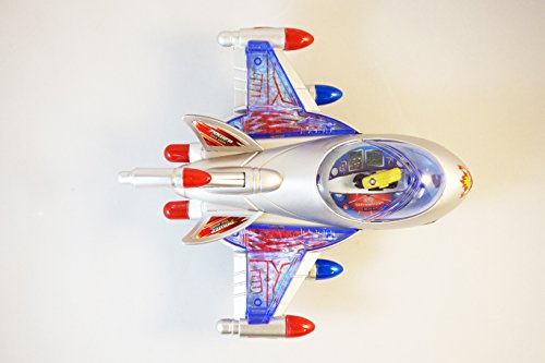 Haktoys ATS Battery Operated Bump & Go Action F-182 Fighter Jet 8" Plane | Changes Direction On Contact| Attractive Flashing LED Lights and Sound | Aviator Aircraft Gift, Toy for Toddlers & Kids - Thumbnail 4