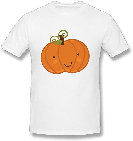 Honhgdfea Men's Pumpkin Unique T-shirt Tee 4XL White