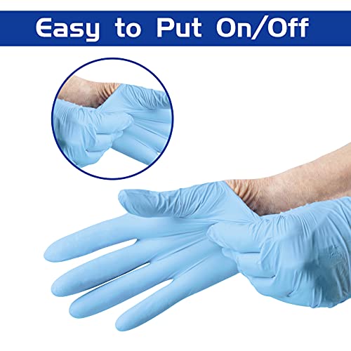 Disposable Nitrile Gloves, PowderFree, LatexFree Safety Exam Gloves