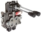 Prince MB21BB5C1 Directional Control Valve, Monoblock, Cast Iron, 2 Spool, 4 Ways, 3 Positions, Double  Acting Cylinder Spool, Spring Center, Straight Handle, 3500 psi, 8 gpm, In/Out: #8 SAE, Work #8 SAE