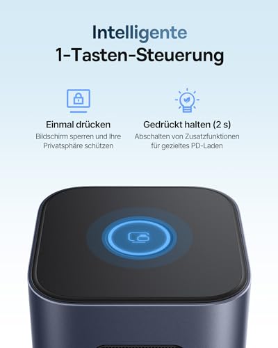 【Kompatibel mit Windows-Laptops】 Baseus Docking Station USB-C, Nomos Air 12 in 1, Dockingstation 2 monitore, 2 * 4K HDMI, 10Gbps USB-C/A, 100W PD, Gigabit-Ethernet (12-in-1 für macOS)