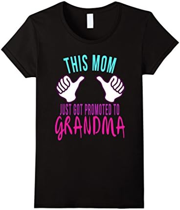 Women's New Grandma Baby Shower T-Shirt - Gender Reveal Party Idea Medium Black