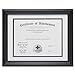 Lawrence Frames Dual Use 11 by 14-Inch Certificate Picture Frame with Double Bevel Cut Matting for 8.5 by 11-Inch Document, Black