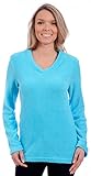 Body Candy Women's Plush Microfleece V Neck Long Sleeve Pajama Top