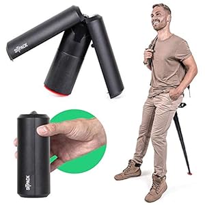 Sitpack Compacte lichtgewicht opvouwbare stoel – verstelbare, draagbare standkruk – kamperen, wandelen, reizen…
