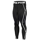 New 011 Take Five Skin Tights Compression Leggings Base Layer Black Running Pants Mens S - 3xl (M)