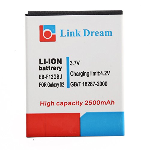 docooler3.7V 2500mAh Rechargeable Li-ion Battery High Capacity Replacement for Samsung Galaxy EB-F12GBU S2 II T989