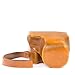MegaGear Ever Ready Protective Leather Camera Case, Bag for Canon PowerShot G3 X, G3X Digital Camera (Light Brown)