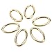 JETEHO 6 Pcs Gold Oval Spring Clip Oval Ring Carabiner Snap Clip Round Carabiner-Trigger Spring Keyring Buckle for BagsPurses