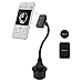 Macally Magnetic Cup Holder Phone Mount with Strong Magnet and Extra Long Neck & 2 Metal Plates - Cupholder Phone Holder Universal Fit for iPhone s, Samsung Galaxy, and All Cell Phones