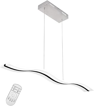 Create For Life Modern Wave Led Pendant Light Dimmable Fixture