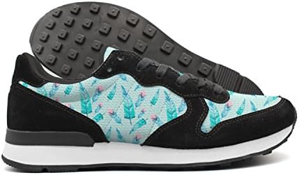 juiertj rt Young Men Guinea Fowl Feathers Suede Low Top Custom Sports Athletic Running Shoes